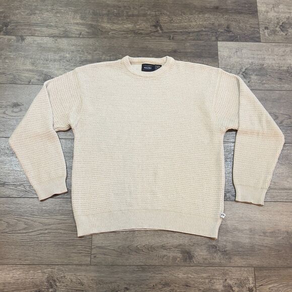 Vintage Anchor Blue Cream Beige Waffle Crewneck Sweater Skater - Men's Size XXL - Picture 1 of 7